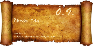 Ökrös Ida névjegykártya